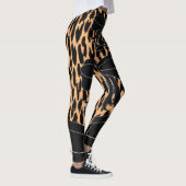 Luipaard zwarte boog leggings (Rechts)