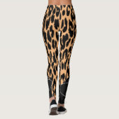 Luipaard zwarte boog leggings (Achterkant)