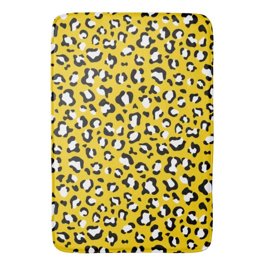 Luipaardafdrukken, luipspuiten, geel luipaard badmat (Voorkant Verticaal)