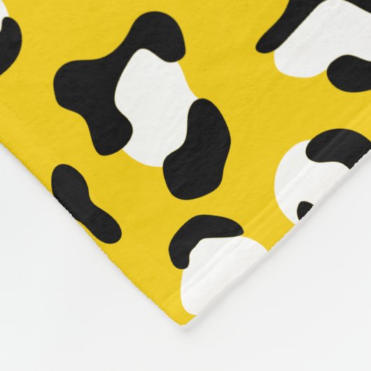 Luipaardafdrukken, luipspuiten, geel luipaard fleece deken (Hoek)