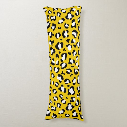Luipaardafdrukken, luipspuiten, geel luipaard lichaamskussen (Voorkant Verticaal)