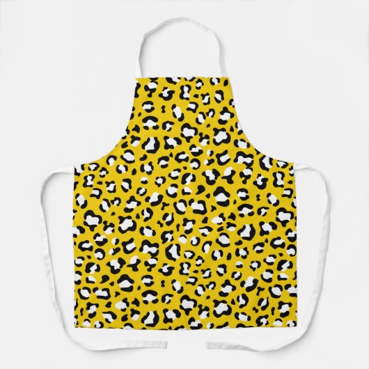 Luipaardafdrukken, luipspuiten, geel luipaard schort (Voorkant)