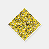 Luipaardafdrukken, luipspuiten, geel luipaard servet (Hoek)