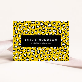 Luipaardafdrukken, luipspuiten, geel luipaard visitekaartje