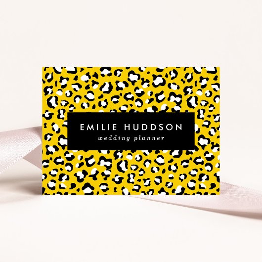 Luipaardafdrukken, luipspuiten, geel luipaard visitekaartje