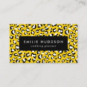 Luipaardafdrukken, luipspuiten, geel luipaard visitekaartje (Voorkant)