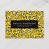 Luipaardafdrukken, luipspuiten, geel luipaard visitekaartje (Voorkant)