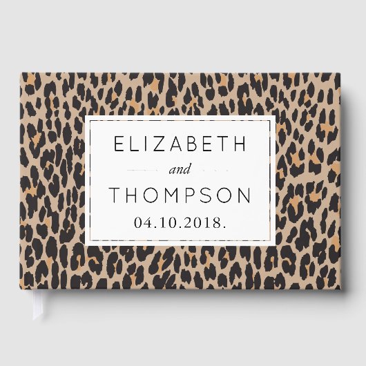 Luipaardafdrukken, spuiten, bruine luipaard, bruil gastenboek (Voorkant)