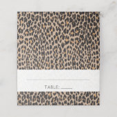 Luipaardafdrukken, spuiten, bruine luipaard, bruil plaatskaartje (Buitenkant ongevouwen)