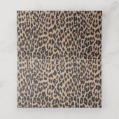 Luipaardafdrukken, spuiten, bruine luipaard, bruil plaatskaartje (Binnenkant ongevouwen)