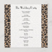 Luipaardafdrukken, spuiten, bruine luipaard, bruil programmakaart (Achterkant)