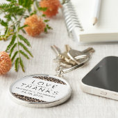 Luipaardafdrukken, spuiten, bruine luipaard, bruil sleutelhanger (Zijkant)