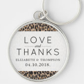 Luipaardafdrukken, spuiten, bruine luipaard, bruil sleutelhanger (Voorkant)