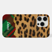 Luipaardbont en vakantieplay iPhone hoesje (Achterkant horizontaal)