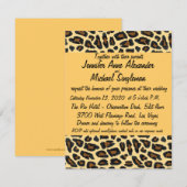 Luipaardbont Huidige Huwelijk Informatiekaartje (Voorkant / Achterkant)