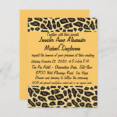 Luipaardbont Huidige Trouwdag Informatiekaartje (Voorkant / Achterkant)