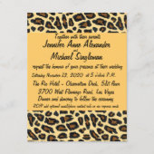 Luipaardbont Huidige Trouwdag Informatiekaartje (Voorkant)