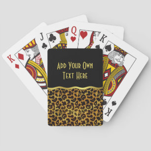 Luipaardbontprint Dierenpatroon Pokerkaarten