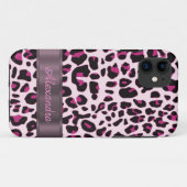 luipaarddierenprint gepersonaliseerd Case-Mate iPhone case (Achterkant (horizontaal))