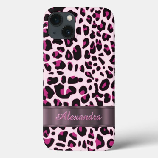 luipaarddierenprint gepersonaliseerd Case-Mate iPhone case (Achterkant)