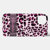 luipaarddierenprint gepersonaliseerd Case-Mate iPhone case (Achterkant (horizontaal))
