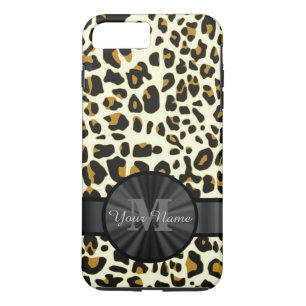 Luipaarddierenprint monogrammed Case-Mate iPhone case