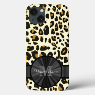 Luipaarddierenprint monogrammed Case-Mate iPhone case