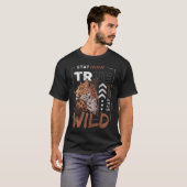Luipaarden Dier Snel Gevaar retro T-shirt (Voorkant volledig)