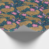 Luipaarden in het Floral Oerwoud Cadeaupapier (Hoek)