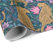 Luipaarden in het Floral Oerwoud Cadeaupapier (Rol Hoek)