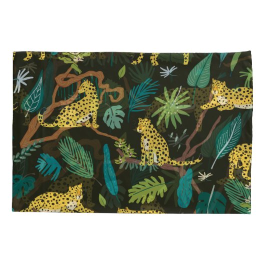 Luipaarden in Oerwoud: Wild Kussensloop (Achterkant)