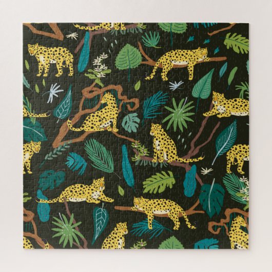 Luipaarden in Oerwoud:  Wild Legpuzzel (Verticaal)