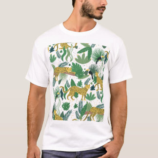 Luipaarden Oerwoud: Tropisch Kinder naadloos. T-shirt