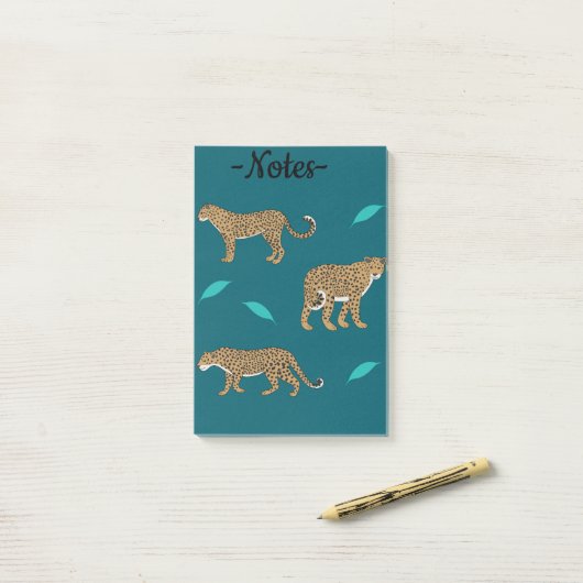 Luipaarden Post-it® Notes (Op bureau)