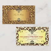 Luipaarden/visitekaartjes Visitekaartje (Voorkant / Achterkant)