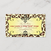 Luipaarden/visitekaartjes Visitekaartje (Achterkant)