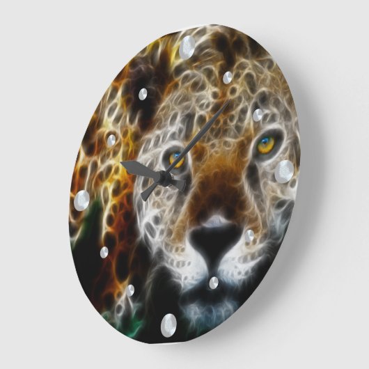 luipaardfractale wandklok (Hoek)