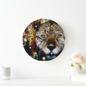 luipaardfractale wandklok (Huis)