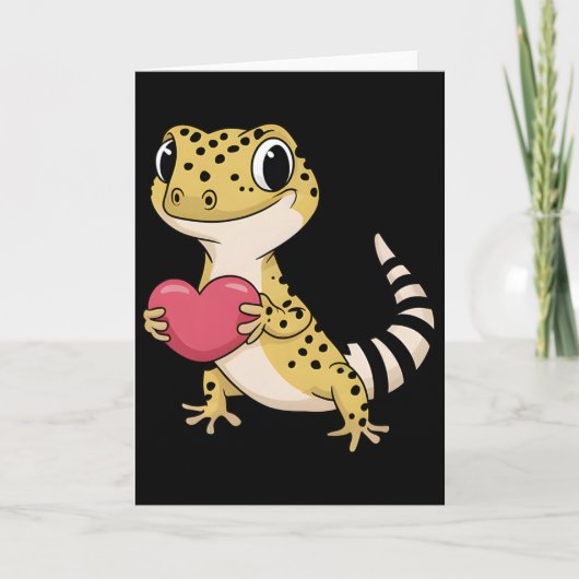 Luipaardgekko Dier Valentijnsliefhebbers Reptiel  Kaart (Voorkant)