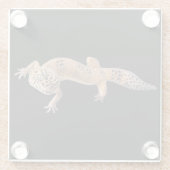  Luipaardgekko  Glazen Onderzetter (Achterkant)