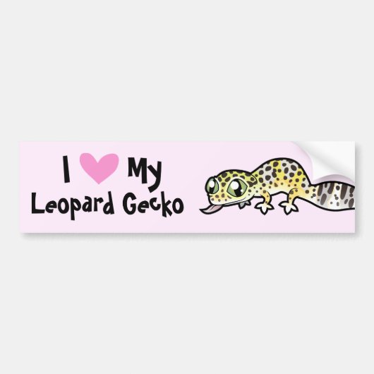 Luipaardgekko Liefde Bumpersticker (Voorkant)