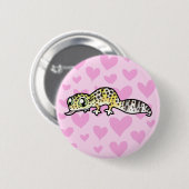 Luipaardgekko Liefde Ronde Button 5,7 Cm (Voorkant /achterkant)