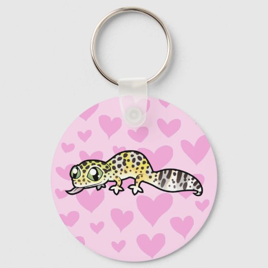 Luipaardgekko Liefde Sleutelhanger (Voorkant)