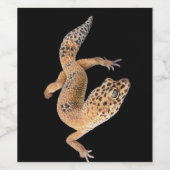 Luipaardgekko Wijn Etiket (Enkel label)