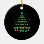 Luipaardglazen Kerstboom Optometrist Kerstmis Keramisch Ornament (Voorkant)
