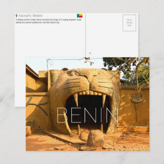 Luipaardhoofdschrijn, Abomey, Benin Reisansichtkaa Briefkaart