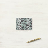 Luipaardhuid in Tangerine Blauwe Zee Post-it® Notes (Op bureau)