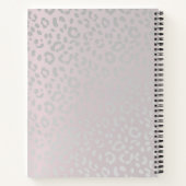 Luipaardhuid in zilvergistster op doorsnee gradiën notitieboek (Achterkant)