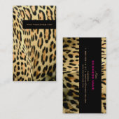 Luipaardhuid, levende dierlijke visitekaartjes (Voorkant / Achterkant)