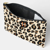 Luipaardhuid, modern dierenpatroon, monogram etui (Open)